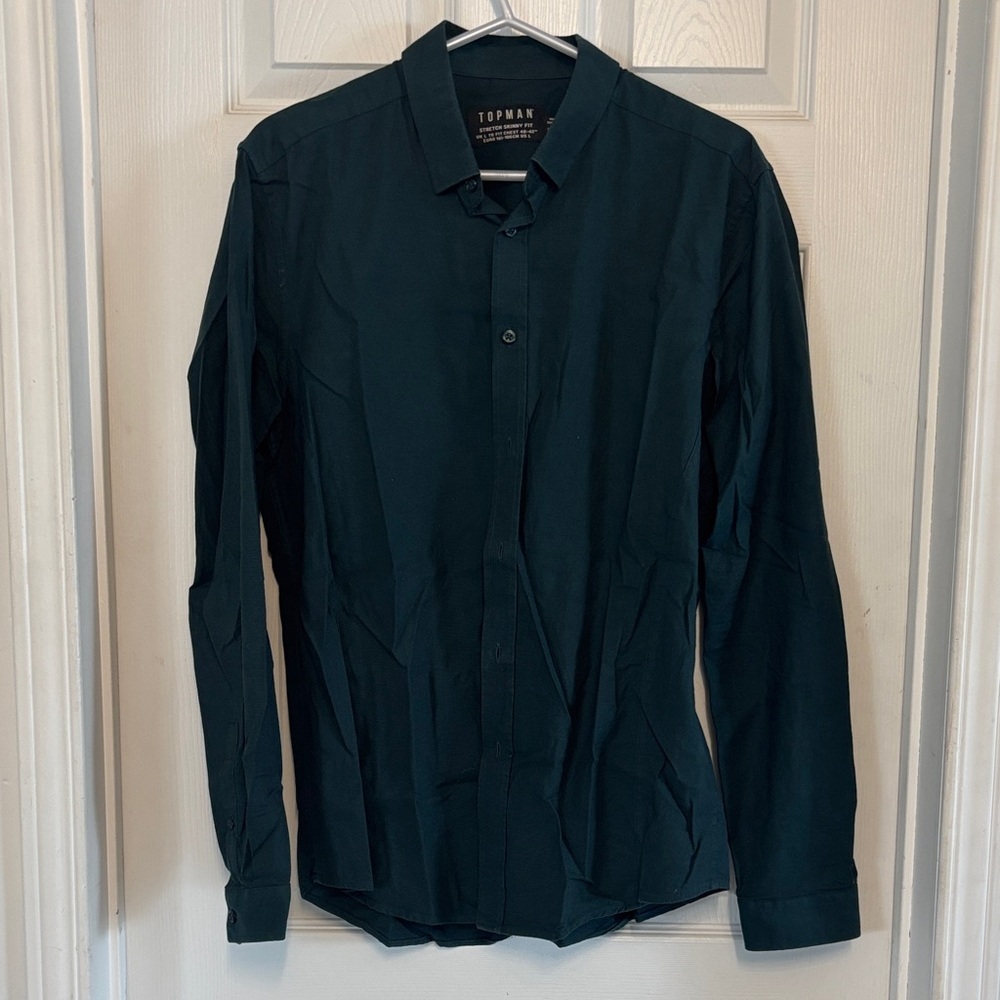 Topman Deep Teal Long Sleeve Shirt​